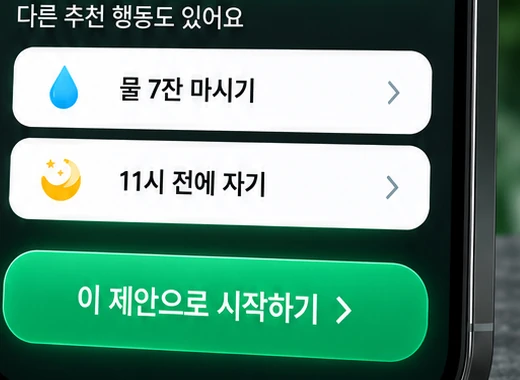 오늘 할 행동 선택